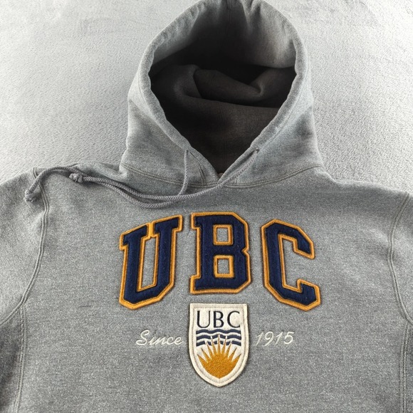 Vintage UBC Hoodie Mens XL Gray Westhall Apparel Pullover Sweatshirt Made Canada - Picture 2 of 10